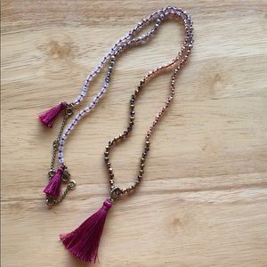 Fuschia multi wrap bracelet